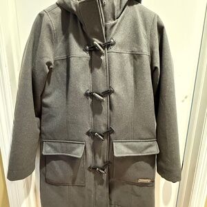 Merrell Jacket with Orange Logo Patch on Charcoal Fabric